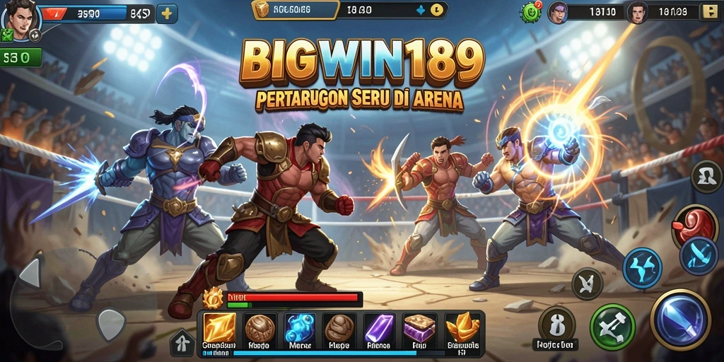 Tampilan gameplay <strong>BIGWIN189</strong> dengan aksi pertarungan yang intens.