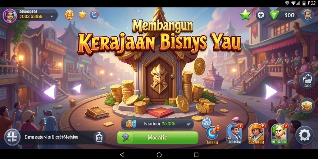 Screenshot F32 menampilkan momen seru dalam membangun bisnis Tycoon.