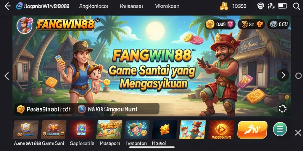 Tampilan gameplay FANGWIN88 yang ceria dan menghibur.