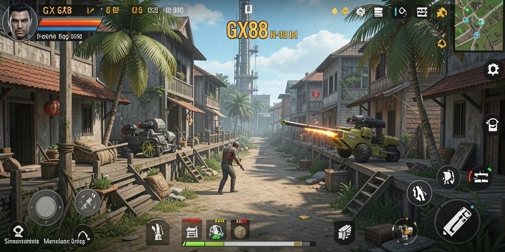 Tampilan gameplay GX88 yang menakjubkan dalam simulasi kehidupan nyata.