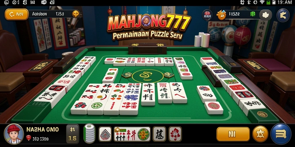 Tangkapan layar gameplay <strong>MAHJONG777</strong> menampilkan keseruan permainan puzzle yang menantang.