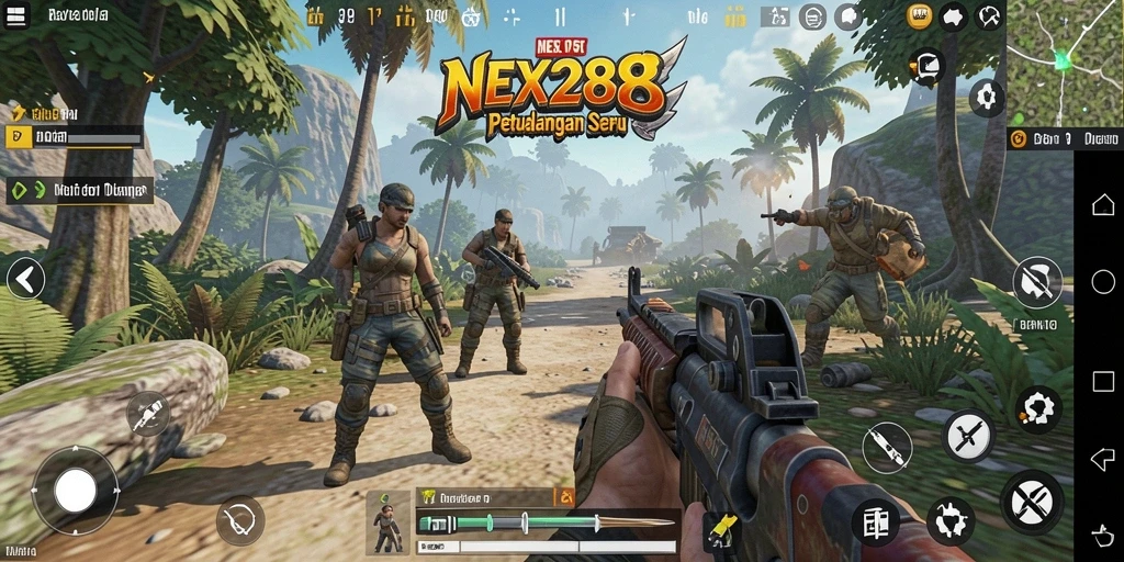 Tampilan gameplay seru di NEX288 dengan aksi TPS yang mendebarkan.
