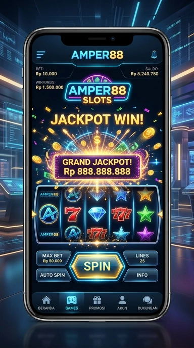Tampilan antarmuka pengguna di amper88 yang intuitif.