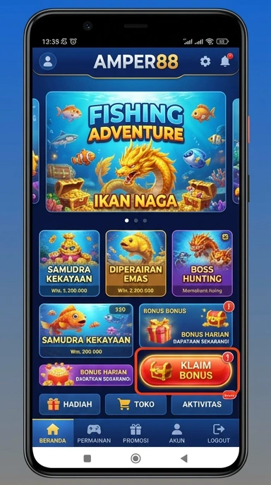 Pengguna menikmati akses cepat ke berbagai aplikasi di amper88.